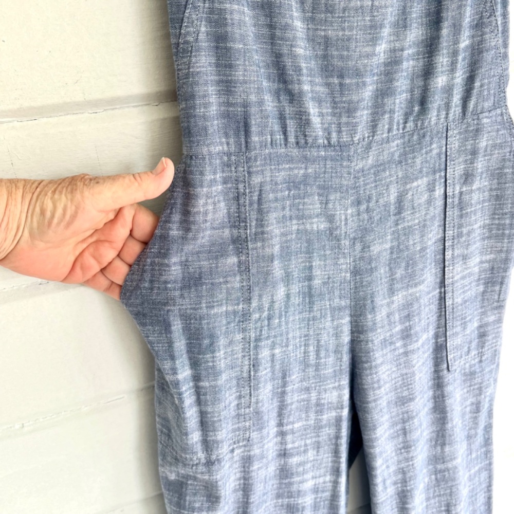 NOOWORKS Chambray Cotton Overalls Jumpsuit - S - Picture 5 of 13